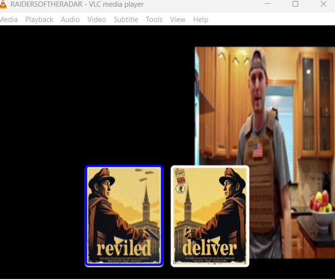 Raiders of the R.A.D.A.R. DVD menu — choose reviled or deliver